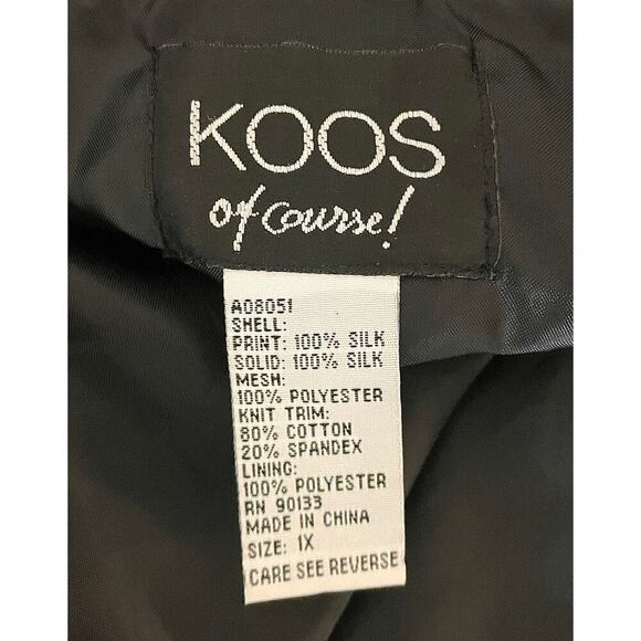 Koos Of Course Silk Floral Boho Bomber Jacket Women’s 1X Maximalism Statement - Picture 7 of 8